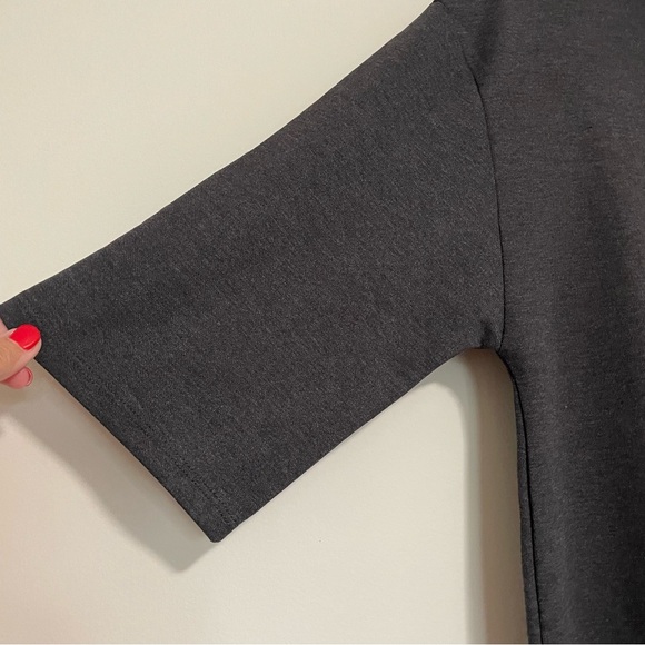 Zara Gray Mid Length Short Sleeve T-Shirt Dress, Size Small, NWT - Picture 3 of 9